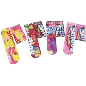 Socks 4 pair candy Novelty Above Ankle Length Mens 6-8 Womens 7-9